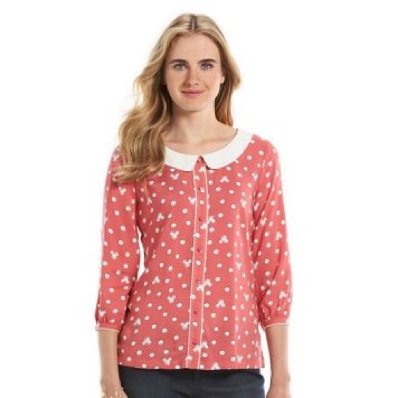 Disney LaurenConrad Minnie Blouse Peter Pan Collar - Picture 8 of 8